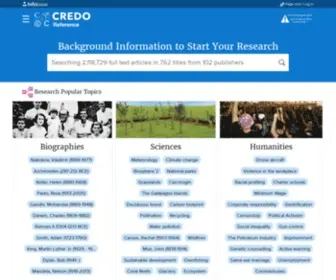 Credoreference.com(Credo Reference) Screenshot