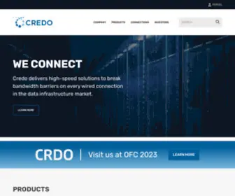 Credosemi.com(Credo Semiconductor) Screenshot