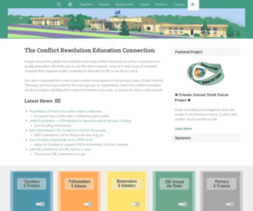 Creducation.org(A web site devoted to the promotion of conflict resolution education throughout the world) Screenshot