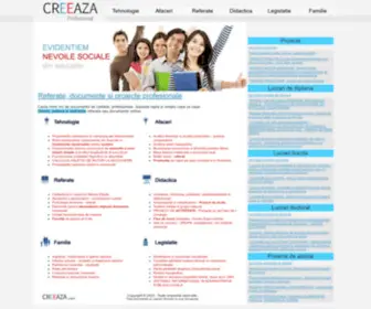 Creeaza.com(Referate si proiecte profesionale) Screenshot