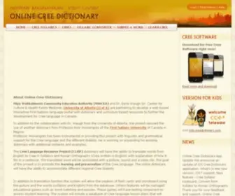 Creedictionary.com(Online Cree Dictionary) Screenshot