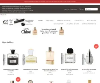 Creedperfumesamples.com(Creed Samples) Screenshot