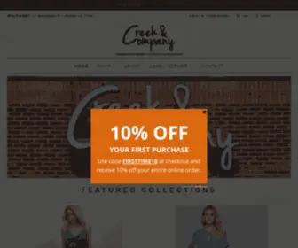 Creekco.com(Creek & Company Clothing & Gift Store in Lillington NC) Screenshot