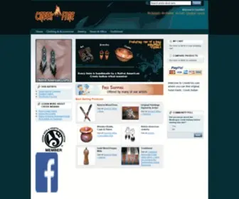 Creekfire.com(Muskogee Native American Art) Screenshot