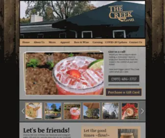 Creekgrill.com(The Creek Grill) Screenshot