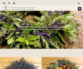 Creeksidefarms.com(Handmade Herbal & Holiday Wreaths By Creekside Farms) Screenshot