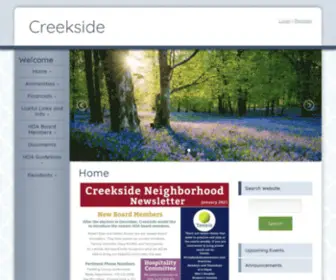 Creeksidehomeowners.com(Creekside Neighborhood) Screenshot