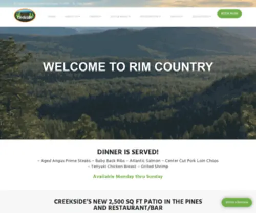 Creeksidesteakhouse.com(Christopher Creek Cabin) Screenshot