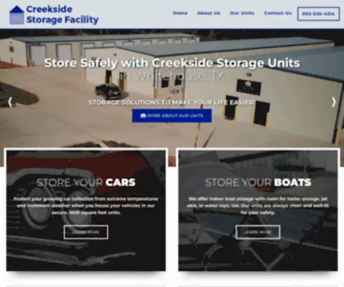 Creeksidestoragefacility.com(Creekside) Screenshot