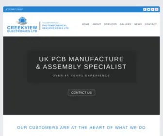 Creekviewelectronics.co.uk(Printed Circuit Boards) Screenshot