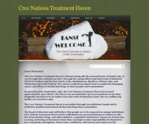 Creenationstreatmenthaven.ca(Cree Nations Treatment Haven) Screenshot