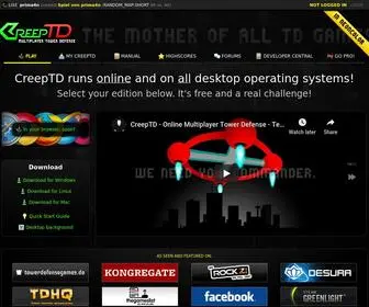 Creeptd.com(Online Multiplayer Tower Defense) Screenshot