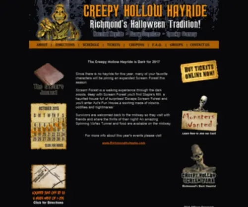 Creepyhollowhayride.com(Creepy Hollow Hayride) Screenshot