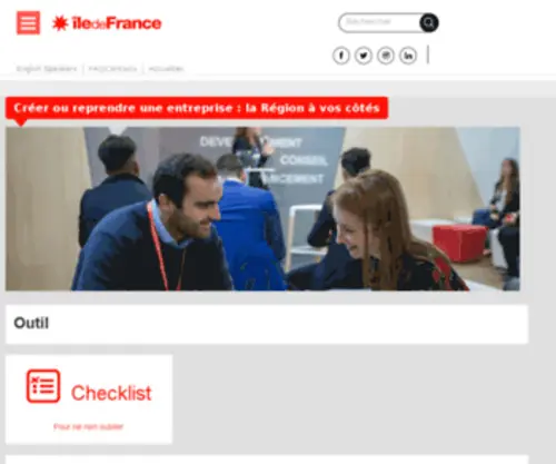 Creersaboite.fr(Reprise, création d'entreprise avec la Région Île-de-France) Screenshot