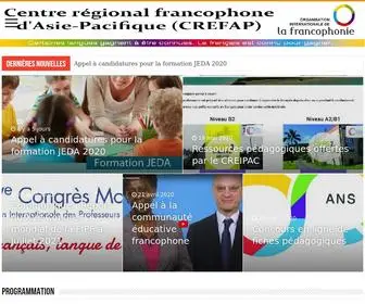 Crefap.org(Centre Régional Francophone d’Asie) Screenshot