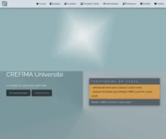 Crefima-Universite.net(CREFIMA Université) Screenshot