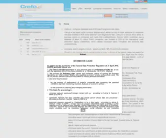 Crefo.pl(Wyszukiwarka KRS online i wywiadownia gospodarcza) Screenshot