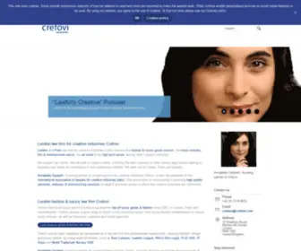 Crefovi.com(London law firm expert in advising the creative industries) Screenshot