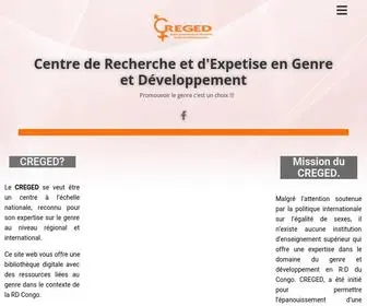 Creged.org(Centre de Recherche et d'Expetise en Genre et Développement) Screenshot