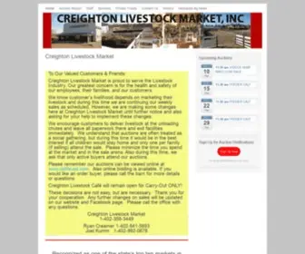 Creightonlivestock.com(Recognized as one of the state's top ten markets in Nebraska in feeder) Screenshot