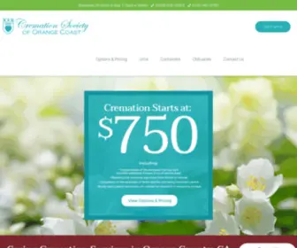 Cremationoc.com(Cremation Society of Orange Coast) Screenshot