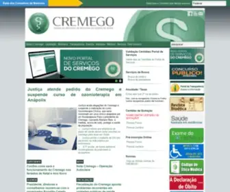 Cremego.org.br(Portal do Conselho Regional de Medicina do Estado de Goiás) Screenshot