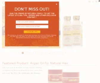 Cremeofnature.com(Creme of Nature beauty products with Argan Oil) Screenshot