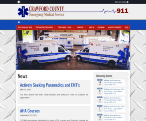 Crems.org(Crawford County EMS) Screenshot