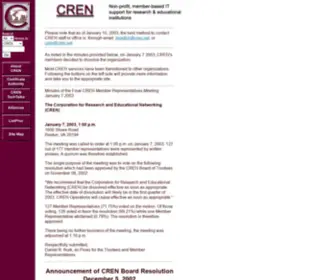 Cren.net(Corporation for Research and Educational Networking) Screenshot