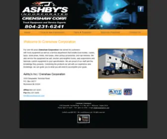 Crenshawcorp.com(Sell Truck Equipment Installs Cranes Tarps) Screenshot