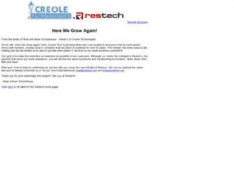 Creoletechnologies.com(Restech) Screenshot