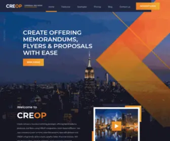 Creop.com(Commercial Real Estate Marketing Platform/Tool) Screenshot