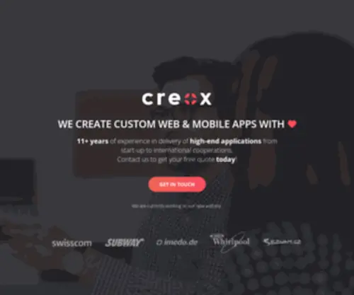 Creox.cz(We create Custom web & mobile apps with) Screenshot