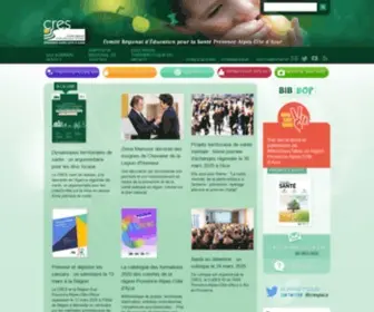 Cres-Paca.org(Comité régional d'Éducation pour la santé Provence) Screenshot