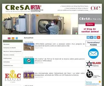 Cresa.cat(Centre de Recerca en Sanitat Animal) Screenshot