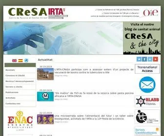 Cresa.es(La Fundación Centre de Recerca en Sanitat Animal (CReSA)) Screenshot