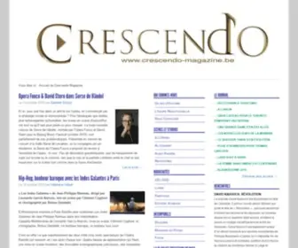 Crescendo-Magazine.be(Crescendo Magazine) Screenshot