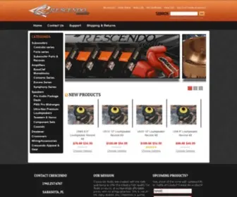 Crescendoaudio.com(Crescendo Audio Factory Direct Online Store) Screenshot