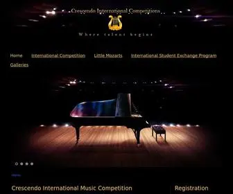 Crescendocompetition.org(Crescendo International Music Competition) Screenshot