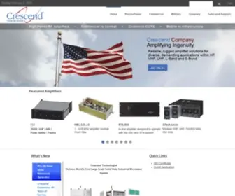 Crescendtech.com(Advanced RF Amplifier System Solutions) Screenshot