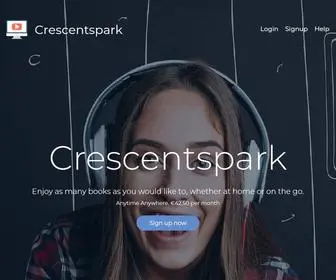 Crescentspark.com(Unlimited books) Screenshot