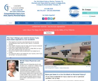 Crespomd.com(Auto Accident Injury Doctor Tampa Nonsurgical Spine Care Crespo MD) Screenshot