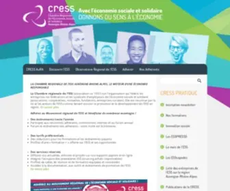 Cress-Aura.org(Bienvenue sur le site de la Chambre Régionale de l'Economie Sociale et Solidaire d'Auvergne) Screenshot