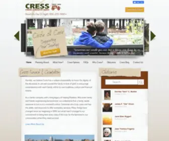Cressfuneralservice.com(Cress Funeral and Cremation Services) Screenshot