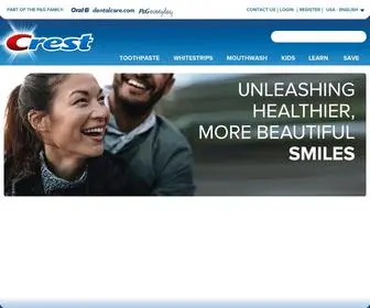 Crest.com(Toothpaste, Mouthwash and Oral Hygiene Products) Screenshot