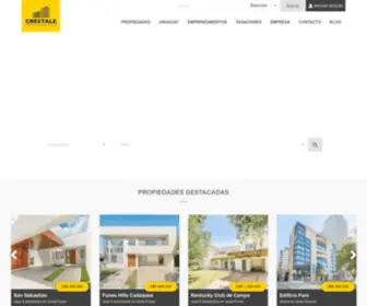 Crestalepropiedades.com.ar(Inmobiliaria Premium Crestale Propiedades en Rosario y Funes) Screenshot