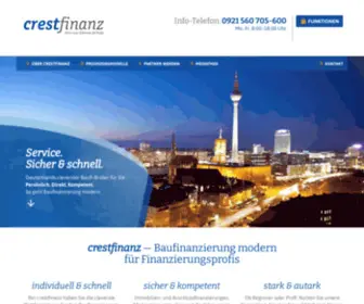 Crestfinanz.de(Der ideale Partner für Finanzierungsprofis) Screenshot