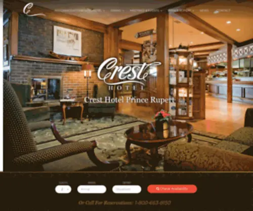 Cresthotel.bc.ca(The Crest Hotel in Prince Rupert) Screenshot
