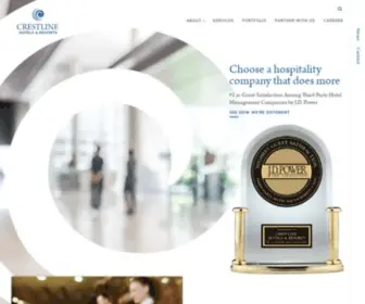 Crestlinehotels.com(Crestline Hotels & Resorts) Screenshot