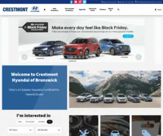 Crestmonthyundai.com(Hyundai middleburg heights) Screenshot